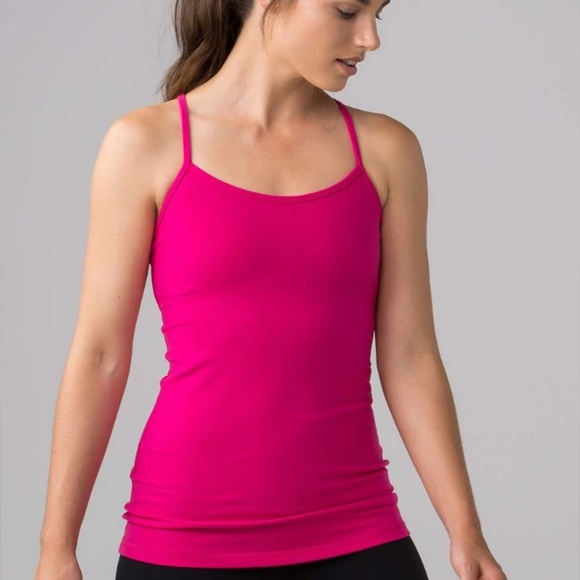 Lululemon Power Y Tank *Luon Jewelled Magenta Pink Size 4 - Picture 1 of 9